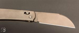   Couteau " Smart " par Éric Parmentier - Titane sablé et lame en Niolox