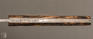  Couteau  " St Niz " piémontais de poche de Sylvain Petit - Les Couteaux du Mitou - Ebène royal