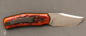 Couteau " custom " par Guy Poggetti - Os cerfé et Elmax