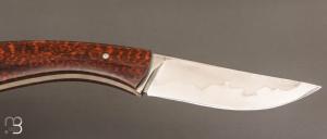  Couteau droit par Nicolas Mestrallet - Atelier du couteau de Vaunaveys - Acier C130 et amourette