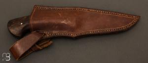 Couteau droit intégral par Grégory Picard - Bois de fer et lame en C105