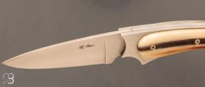   Couteau pliant " Lock-back " Maison des Couteliers  - Corne blonde