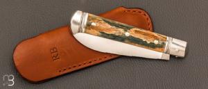  Couteau " Issoire "  de Robert Beillonnet - ivoire de mammouth et RWL-34