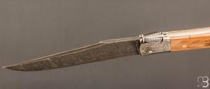   Laguiole custom de Jérôme Bellon - Ivoire de mammouth et damas