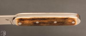   Couteau " Navette " de collection par Bertrand Grzegorzek - Ivoire de mammouth