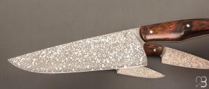    Set de 3 couteaux de cuisine custom de Pierre Thomas - Atelier Odae - Loupe de bois de fer et N690