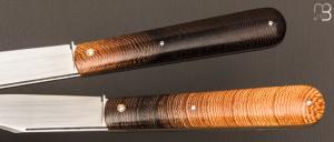 Set " Canif Sheffield " pliant fait main par Bastien Toubhans - Wengé et RWL34