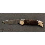 Couteau Böker Sollingen - Junior Scout Spearpoint Curly Birch Green Damascus - 111920DAM