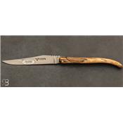 Couteau Laguiole Aubrac bois d'Aubrac plein manche 13,5 CM