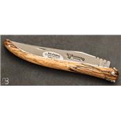 Couteau Laguiole Aubrac bois d'Aubrac plein manche 13,5 CM