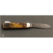 Couteau Böker Sollingen - Hunters Knife Mono Damascus Curly Birch Braun