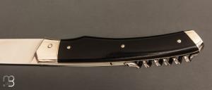   Couteau " 1820 2 pièces " custom par Mathieu Herrero - ébène et lame en 14C28N