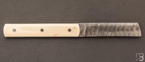  Couteau  "  20/20® " pulpe d'ivoire de mammouth et lame damas par Le Fidèle