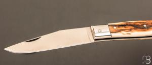   Couteau " Alpin " par Erwan Pincemin - Ivoire de mammouth et lame en N690