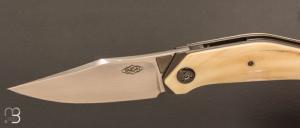  Couteau " Archos " custom par Thierry Savidan - Ivoire de phacochère et CPM154CM