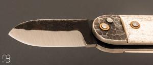 Couteau " Bouledogue L " XC75 et os fait main par Frédéric Marchand