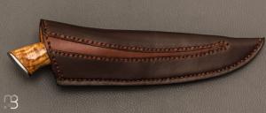  Couteau " C.I.C.C.C. " droit par Charlie Bennica - Pistachier térébinthe et RWL-34