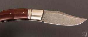  Couteau " Cim Bowie "  custom lock-back par Raphaël Durand - Micarta vintage et RWL-34
