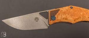 Couteau " DAV " custom par Torpen Knives - Jérôme Hovaere - Richlite Micarta et N690