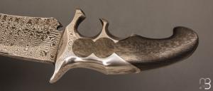   Couteau " Double Keyholde sub-hilt damas " de Samuel Lurquin