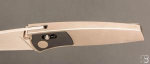 Couteau " EDI Integral custom  " par Petr Hofman - Titane et N690