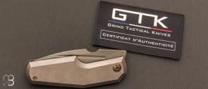 Couteau " Elementak Framelock Proto" de GTKnives - Thomas Gony - Titane et RWL-34 stonewash