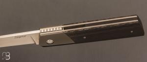   Couteau " Gentleman  " custom de Stéphane Sagric - Fatcarbon® Sidecut et lame en RWL34