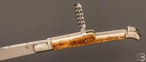 Couteau " Laguiole 3 pièces " par Romain Alvarez - RWL-34 et mammouth