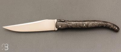   Couteau " Laguiole Dark Vador 13 CM " de Jérôme Lamic - Fatcarbon® et 14C28N
