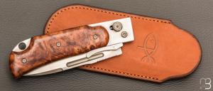 Couteau " Le Destin " par Éric Parmentier - Loupe d'amboine