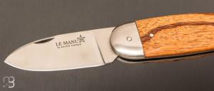    Couteau "  Le Manu " par La Bonne Trempe - Bois de serpent et 14c28