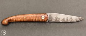   Couteau " Le Passager " de Pierre Thomas - Atelier Odae - Koa ondé et Sandinox