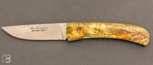    Couteau " Le Vosgien " par Joël Grandjean - Fourche de peuplier stabilisée