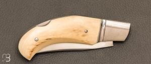   Couteau " Lock-Back  " par Honoré Vilain - Ivoire de mammouth et RWL34