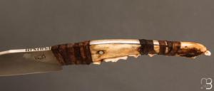    Couteau droit forgé par Pierre Henri Monnet - Mâchoire de renard et 90McV8