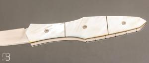   Couteau " Magna Pinna " fait main par Laraud Blade  - Nacre et 14C28