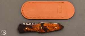   Couteau "Magna Pinna" fait main par Laraud Blade  - Bois de fer et damas torsadé