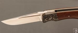   Couteau " Midnight liner " custom par Olivier Ouertal - Micarta et RWL-34