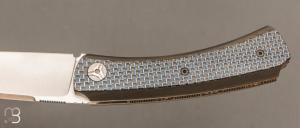   Couteau " Mini Bec " fait main par Alain SITZ - Fibre de carbone et lame en 14c28
