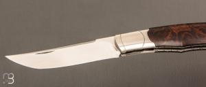 Couteau " Mini-Mix " pliant artisanal de Cyril Kalisz - Bois de fer et RWL34