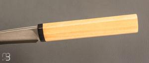  Couteau " Office type Japonais " par Nicolas Kowal - Buis et lame Suminagashi VG10