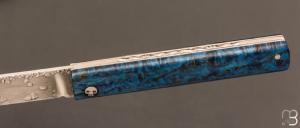 Couteau  "  L'Olonnois " de L'atelier du capitaine - Bouleau Madré et lame "Cristal Steel"