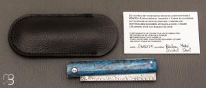 Couteau  "  L'Olonnois " de L'atelier du capitaine - Bouleau Madré et lame "Cristal Steel"