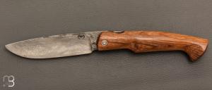 Couteau de poche Piémontais par Mickael Moing - Chêne et damas