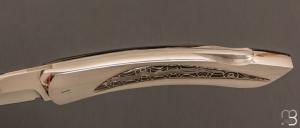   Couteau " Pissutu " par Charles Bennica - Inlays en damas de Devin Thomas