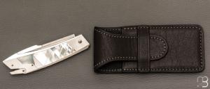   Couteau " R.B.L" custom de Guillaume Ducasse - Nacre blanche