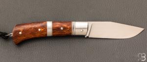   Couteau " Rumilly " par Philippe Lemonnier - Loupe de bois de fer d'Arizona et lame en RWL34 