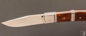   Couteau " Rumilly " par Philippe Lemonnier - Loupe de bois de fer d'Arizona et lame en RWL34 