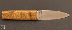   Couteau " Sgian Dubh "  par l'Atelier Perceval - Acacia et lame double émouture 14c28n