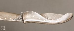   Couteau " Slipjoint " de Robert Weinstock - Damas de Ed Schempp et or